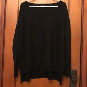 Eileen Fisher Black Merino Wool Sweater size L
